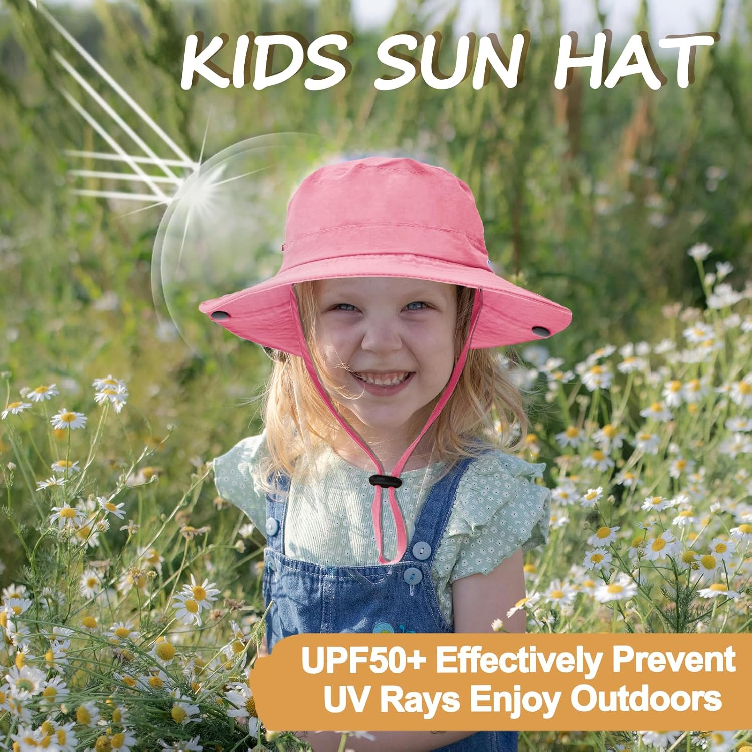Skiennix Outdoor Kids Sun Hat - UPF 50+ Quick Dry Adjustable Bucket Hat for Girls & Boys