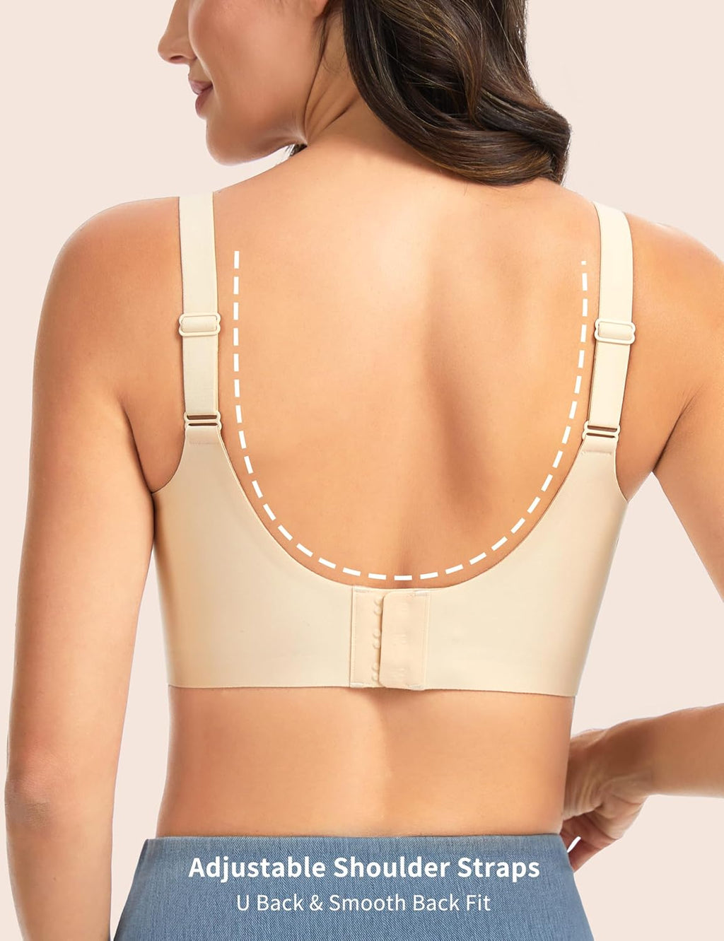 THE GYM PEOPLE Wireless Seamless Bra - Full Coverage Comfortable Bralette | Invisible Padded Design