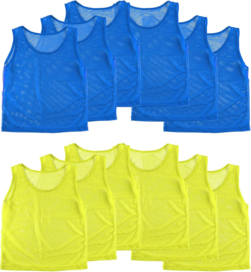 Super Z Outlet Pinnies Scrimmage Vests - Lightweight Team Practice Jerseys for Kids & Teens