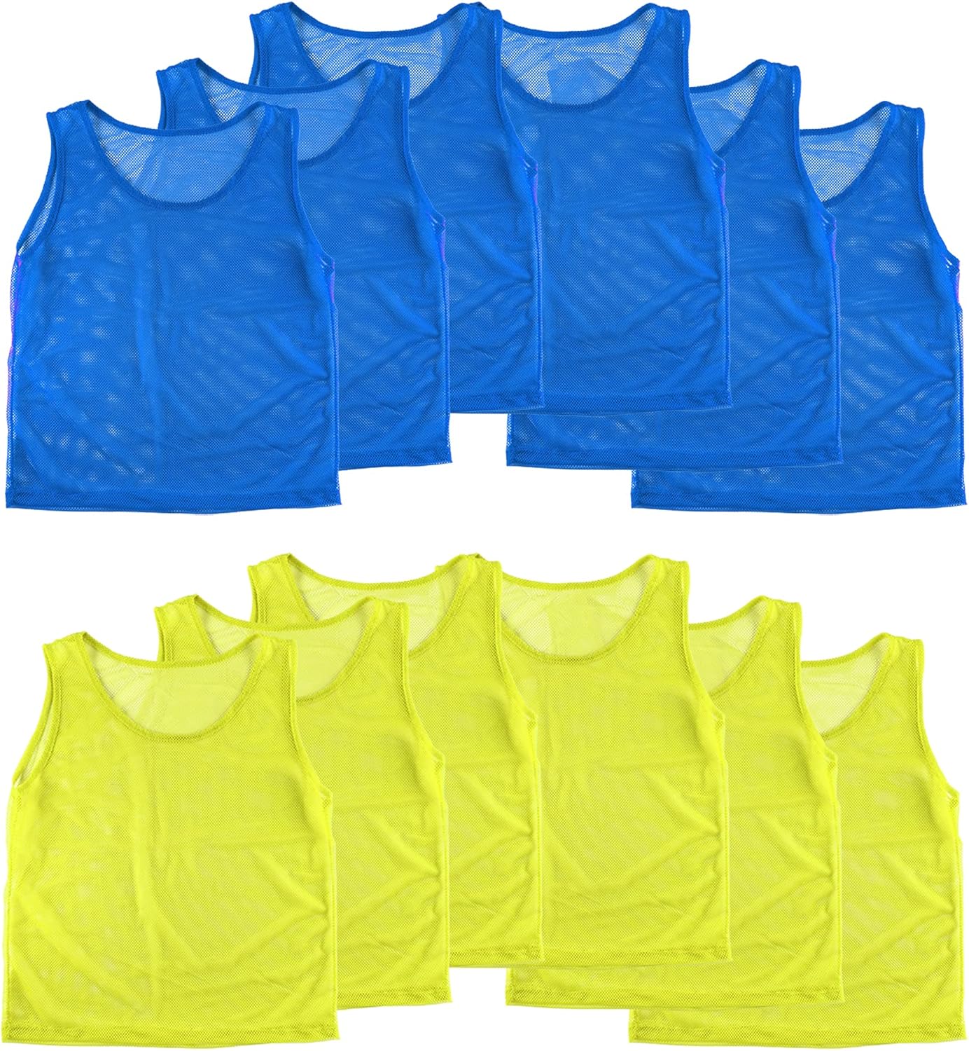 Super Z Outlet Pinnies Scrimmage Vests - Lightweight Team Practice Jerseys for Kids & Teens