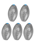 Egg Sinkers Fishing Weights, Oval Lead Sinker 1/8oz to 7oz, Includes 3oz #8 5pcs Variation