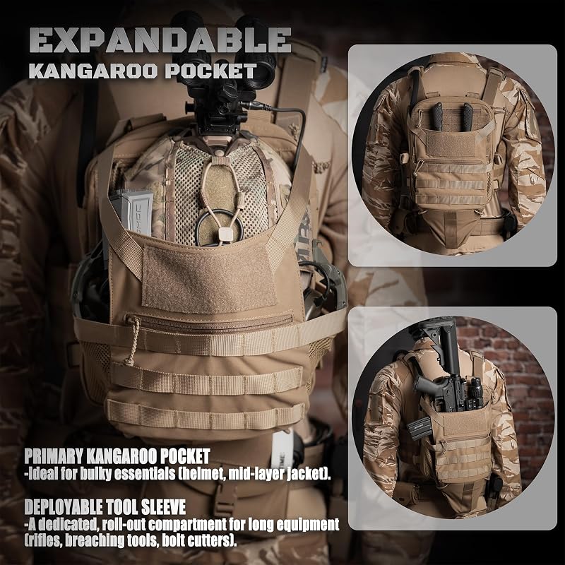 MOLLE Hydration Backpack with Modular Front Panel - ABP Tactical Vest (Variation: Mc)