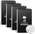 COIDEA Waterproof Notebook - 4 Pack Top-Spiral Pocket Notepad | 3" x 5" Weatherproof Memo Pads for Outdoor Use