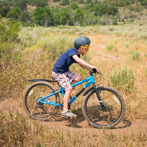 Oumers Bicycle Mudguard, Kid's Adjustable Bicycle Front and Rear Mud Guard, Portable Bike Fenders Cycling Mudguard Easy Install Bike Fenders Cycling Tires Mud Fenders Fit for 16/ 18In
