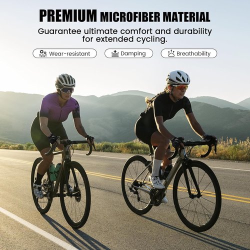 ATERCEL Cycling Gloves - Padded SBR for Road & Mountain Biking | Breathable & Elastic for Men and Women