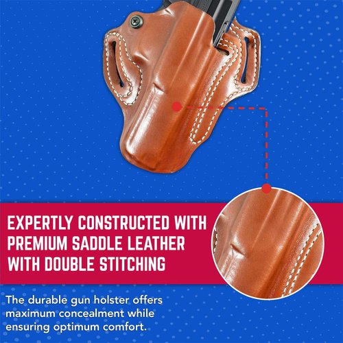 DeSantis Mini Slide Holster, Tan, Right, FITS: RUGER-57 with RED DOT Sight, RUGER-57 Without RED DOT Sight