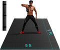 Stepwaver Extra Large Exercise Mat - Non-Slip, Ultra Durable 8mm Thick Gym Flooring | 7'x5', 8'x6', 10'x6' Sizes