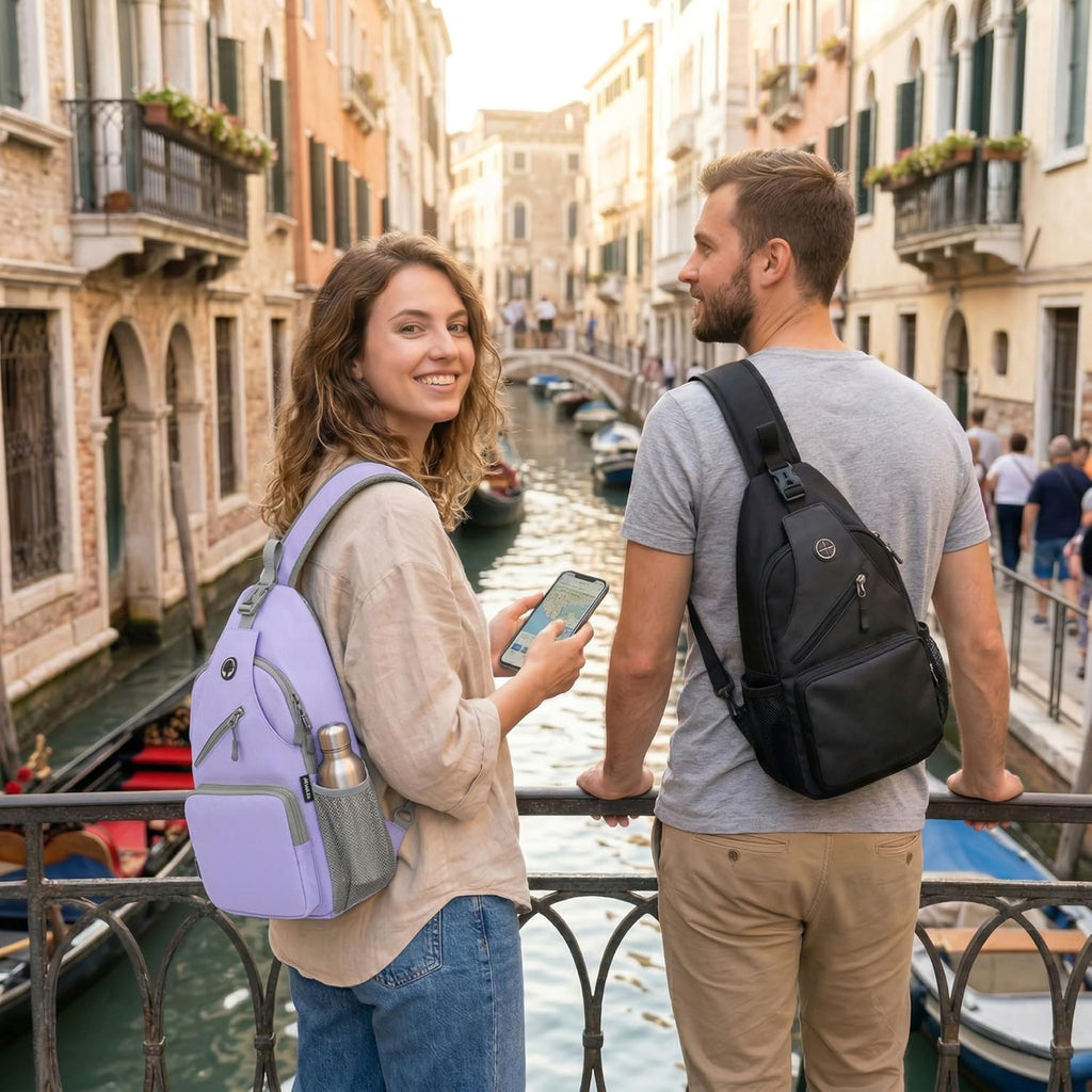 Skiennix Sling Bag for Men - Stylish Crossbody Backpack for Travel | Compact Casual Daypack