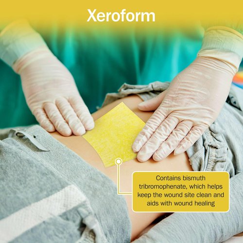 Xeroform Petrolatum Dressing 2x2-25 Sterile Petroleum Gauze Dressings - Mesh Occlusive Gauze Strip for Wound Care - Individually Wrapped, Absorbent, Non Adherent, and Latex Free