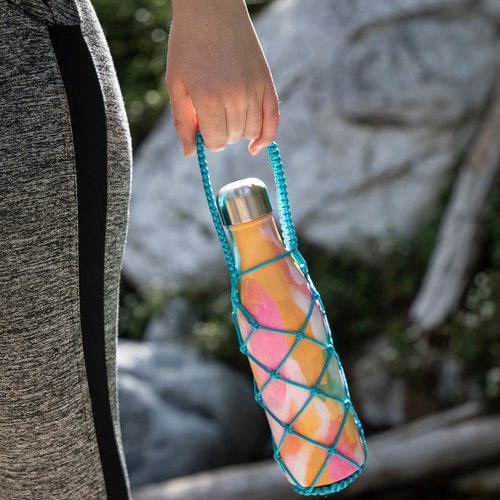Gearproz HydroNet Handle - Compatible with S'well, Simple Modern, Mira, Manna Stainless Steel Water Bottles — Available in 9 oz, 17 oz, 25 oz (Turquoise, 17 oz)