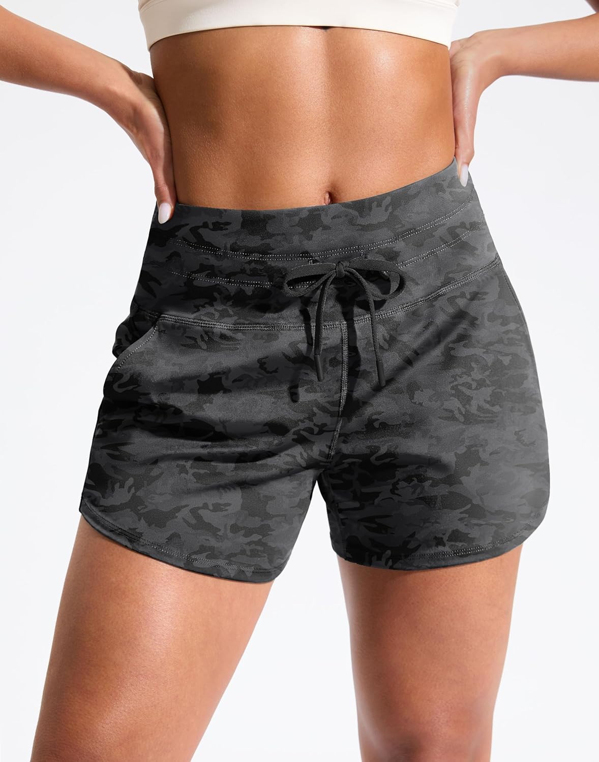 Soothfeel Women's Running Shorts - Quick Dry High Waisted Athletic Shorts with Pockets | 3.5"/5" Options