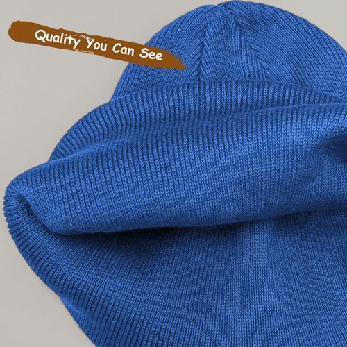 PHILIGHTS 100% Cotton Beanie Hat Knit Winter Hats for Women Men, Cuffed Slouchy Beanies Skull Cap Womens Knitted Soft Warm Ski Hat