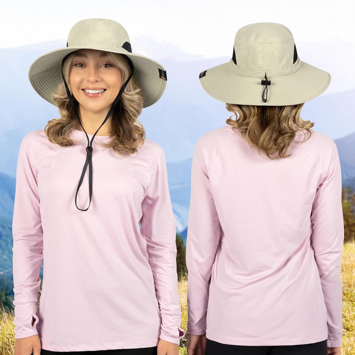 SUN CUBE Wide Brim Sun Hat - UV Protection Fishing & Hiking Bucket Hat | UPF 50+ for Men & Women