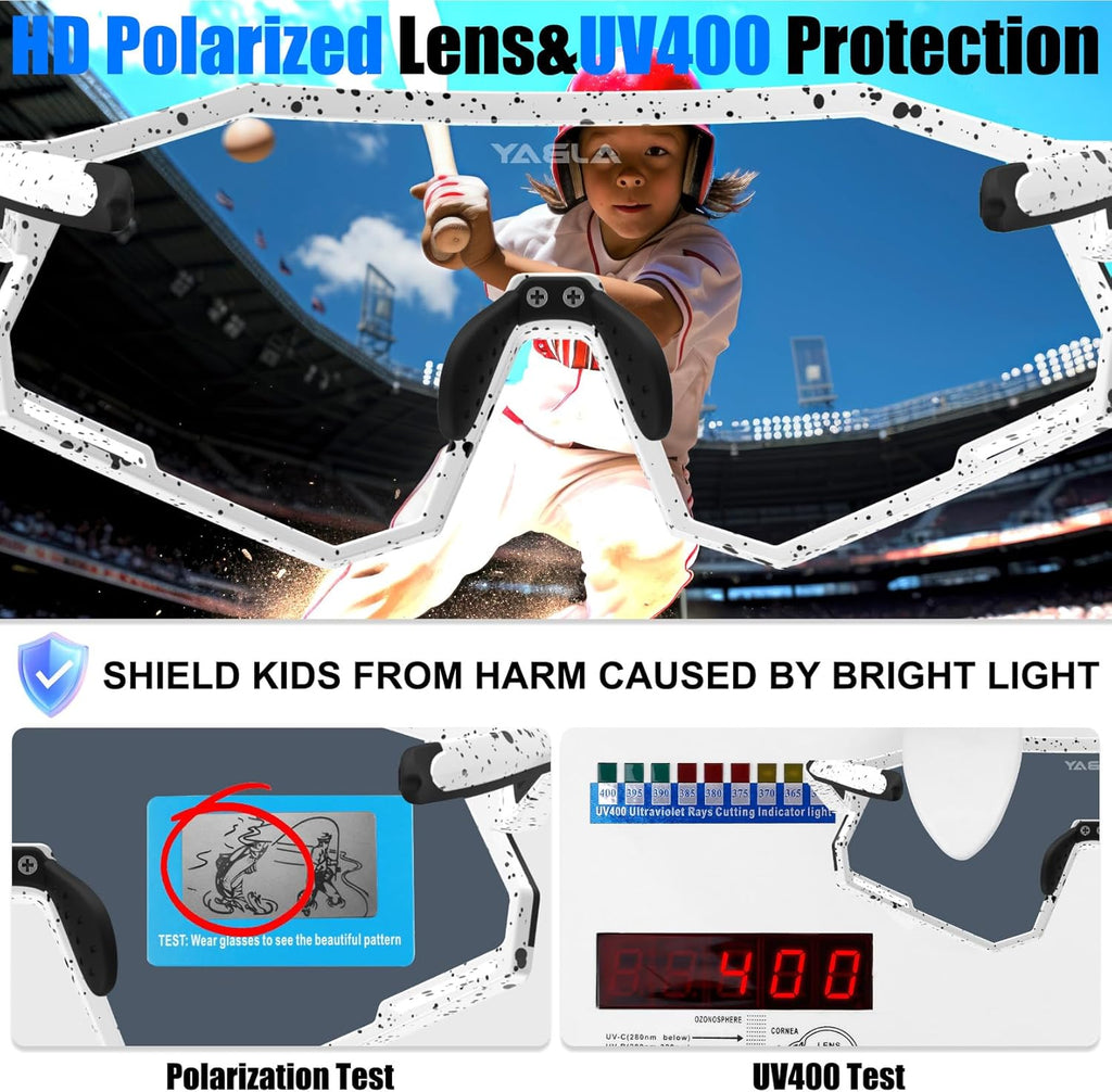 Polarized Kids Sunglasses - Ultra-Light TR90 Frame | UV400 Protection for Boys & Girls