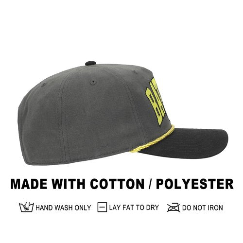 Batman Embroidered Logo Adult Black Retro Grandpa Snapback Hat