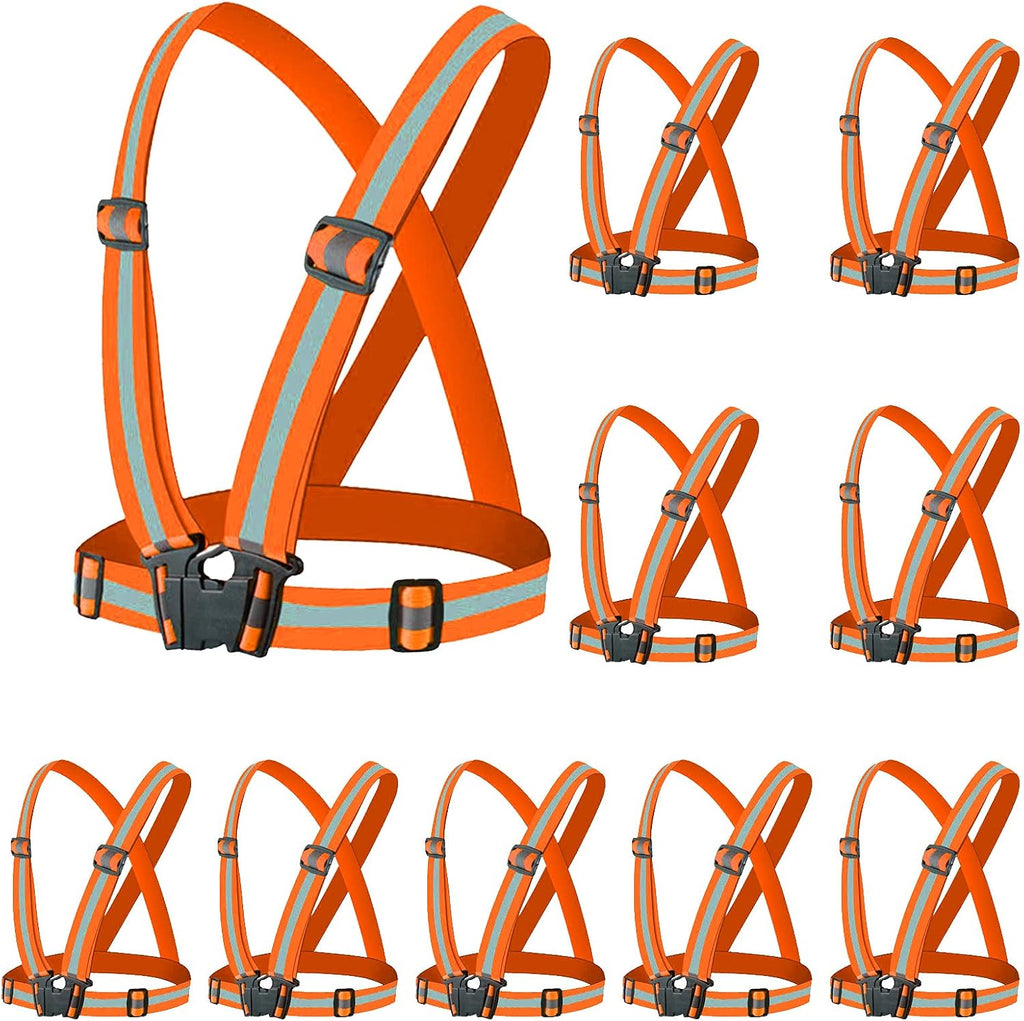 Skiennix Reflective Running Vest - High Visibility Safety Straps for Enhanced Protection | Lightweight Design