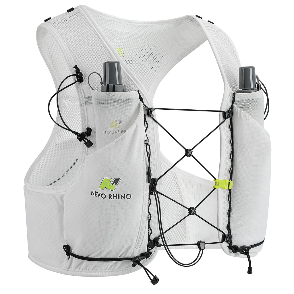 Running Hydration Vest for Women Men, Lightweight Water Vest with 2 TPU 250ML Soft Flask, Adjustable Chest Straps Hydration Backpack for Shorter Runs