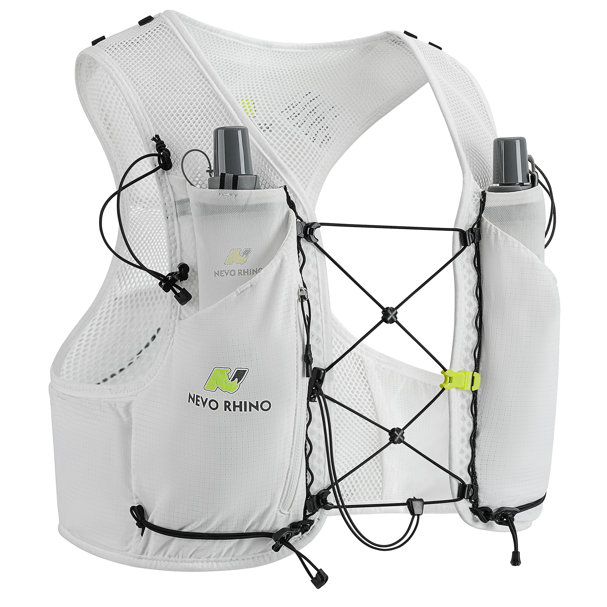 Running Hydration Vest for Women Men, Lightweight Water Vest with 2 TPU 250ML Soft Flask, Adjustable Chest Straps Hydration Backpack for Shorter Runs