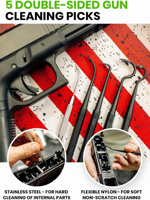 Bore Cleaner | 12Ga, 5.56 & 9mm Gun Cleaning Kit - Includes Brushes, Patches & Swabs