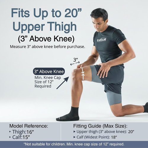 Exous Bodygear Knee Brace - Meniscus Tear & Arthritis Support | Patented Adjustable Wraparound Strap, Medium Size