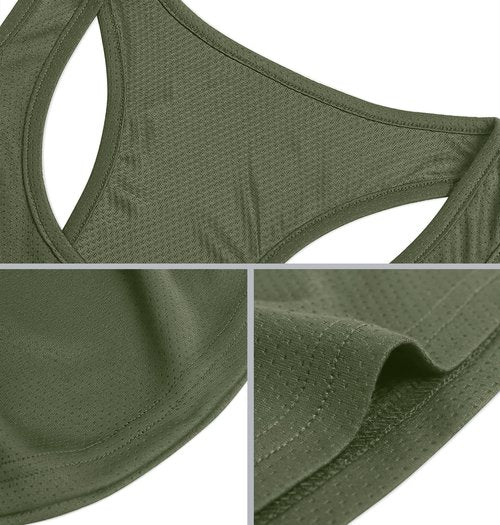 Tank Tops Men Y-Back Muscle 3 Pack Dry Fit Sleeveless Workout Tank Tops for Men Mesh Material Running Gym (US, Alpha, X-Large, Regular, Regular, Black+White+Gray)