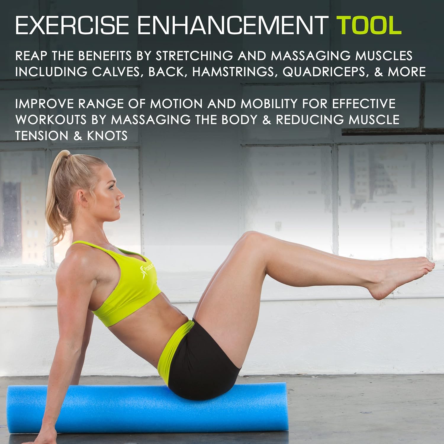 ProsourceFit Flex Foam Roller - Muscle Massage & Physical Therapy Tool for Core Stability | 36-Inch