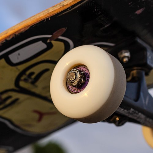 Rolling Stoned Skateboard Bearings Set - ABEC 9 Sealed Bearings for Skateboards, Longboards, Scooters and Roller Skates Stainless Steel 608 Bearings (8 Pack, Purple) (AAAA Quads)