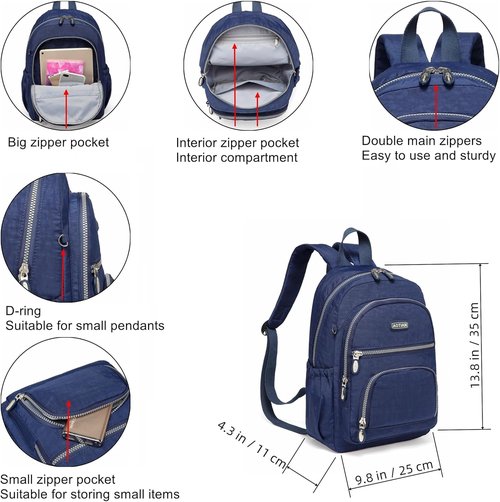 AOTIAN Small Backpack - Durable Lightweight Daypack for Hiking & Travel | Blue Color