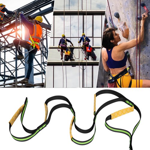5 Step Climbing Aider for Hunting - Lightweight Stick With Webbing Rope Ladder for Safety, Outdoor Climbing, Caving, Canyoning