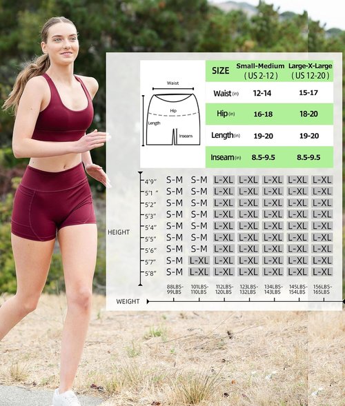 NEW YOUNG Biker Shorts for Women - High Waisted Yoga Shorts with Pockets | Tummy Control, 5"/8"