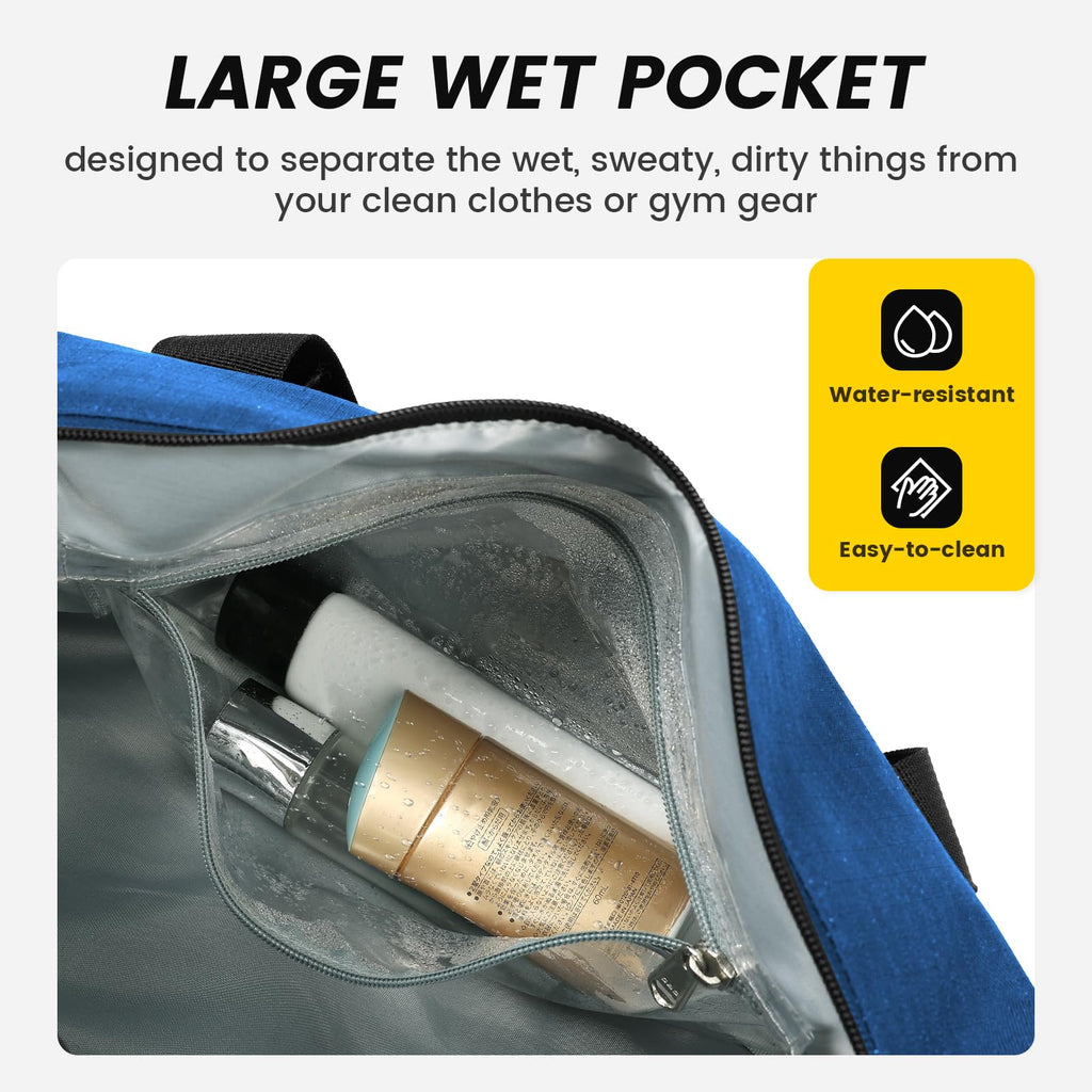 Vorspack Small Gym Bag - 14 Inches Duffle Bag for Travel Lightweight Duffel Bag for Men Women Personal Item Bag Weekender Bag for Travel Sports Gym - Blue