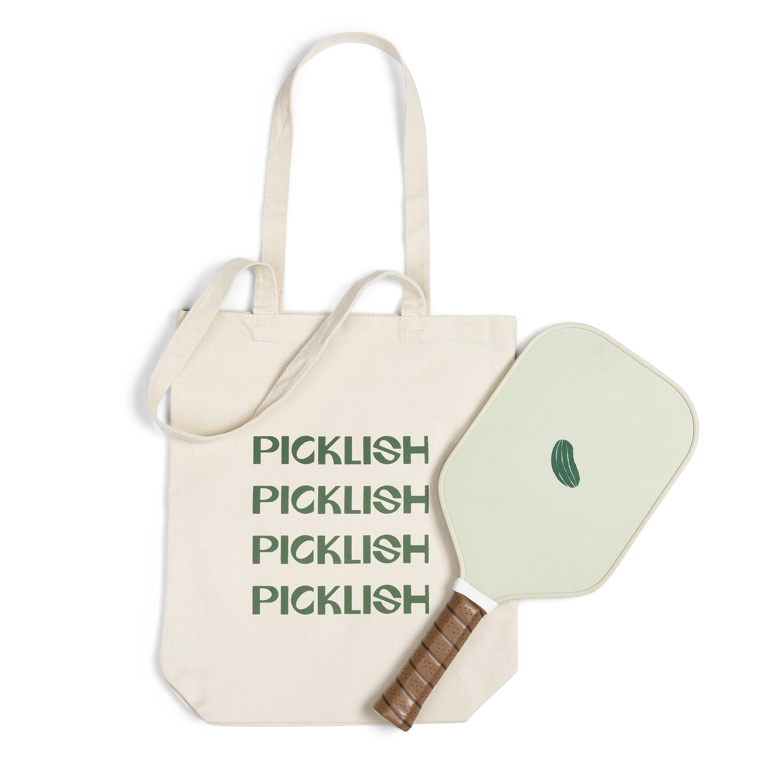 Picklish Pickleball Pickle Paddle | Luxury, Stylish, Fiberglass Surface with High Grit and Spin, Extended Handle, 11mm (Picklish Pickle)
