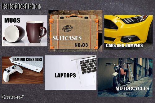 Creanoso Funny Fitness Stickers- 4 Bulk Sets (12 des. x 4pcs) Suitable for Laptops, Mac Book, Graffiti, Skateboards, Bumpers, Bikes, Bicycles, Travel Case, Bicycle