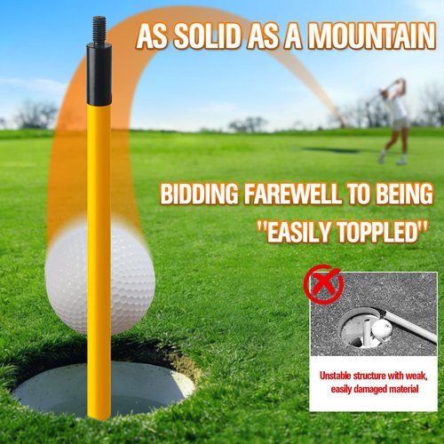 GODCTSUP Golf Flagstick with Hole Cup Set, 3 Feet Portable Putting Green Flags and Poles, 420D Nylon Golf Flags&Fiberglass Flagpole&ABS Hole Cup for Yard Driving Range Backyard, Gifts Idea, 4PCS