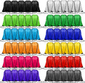 Skiennix 120PCS Drawstring Backpacks - Versatile Cinch Bags for Outdoor Sports | 12 Vibrant Colors