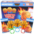 Imaginings Basketball Lollipop Rings - Individually Wrapped Candy for Birthday Party Favors | 18 Suckers