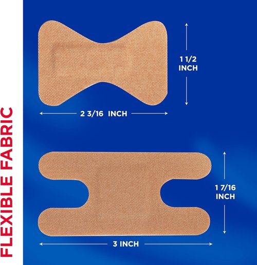 BAND-AID Brand Flexible Fabric Adhesive Bandages - Sterile Protection for Minor Cuts & Burns | 6 Pack