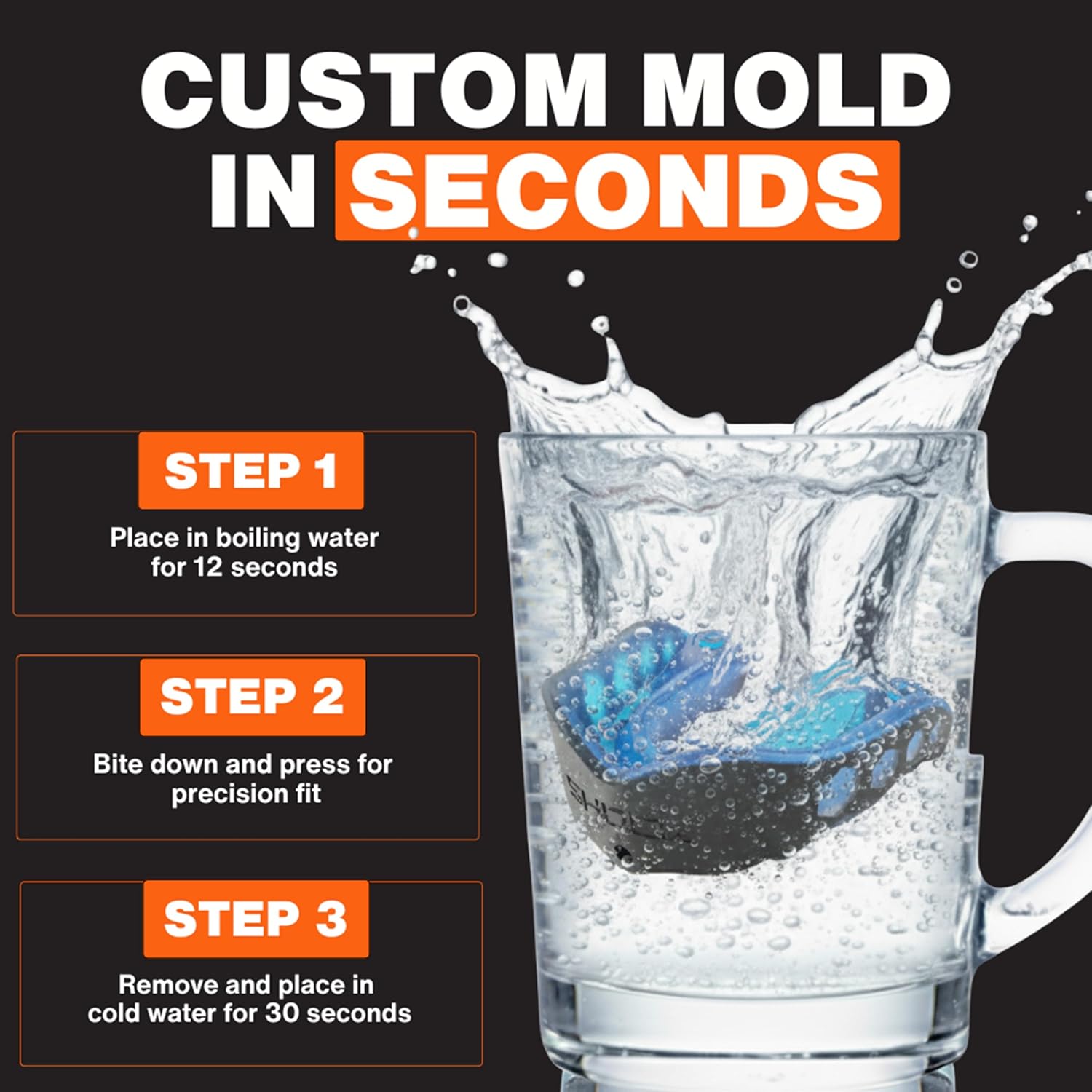 Shock Doctor Mouth Guard - Gel Max Heavy Duty Protection for Sports | Custom Fit for Adults & Youth