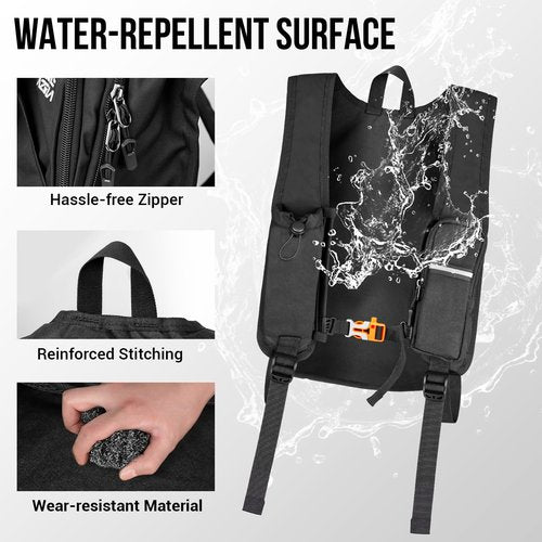 FUNANASUN 16L Ultra-Lightweight Foldable Waterproof Hiking Backpack For Women Men Small Backpack For Hiking Commuting Travel, Black