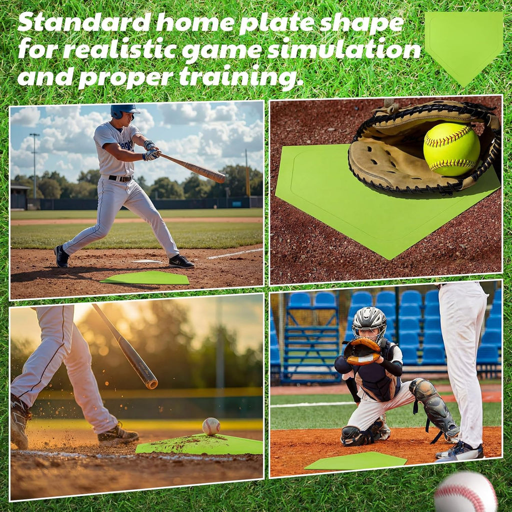 Soulchen Baseball Home Plate - Portable Rubber Base for Practice | Ideal for Batting & Pitching Training