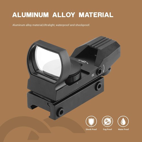 ESSLNB Red Dot Scope 4 Reticles Gun Sight Scope Reflex Sight for Airsoft Guns Pistol Shotgun with 20/22mm Picatinny Rail Mount (Black Sight Scope)