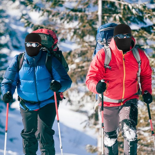 Suhine 30 Pcs Winter Balaclava Ski Mask Windproof Thermal Face Mask Cold Weather Balaclava with Reflective Stripe (Black)