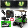 Golf Cart Devil Eyes Light Sign Screen, Programmable-Animations Flexible Screen for Golf Cart Windshield, DIY Dynamic text, graffiti, patterns With App&Remote Control, 23.4"x4.7" Windshield Decoration