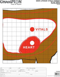 Champion Deer Vitals Paper Target - 14x18 Inches, 12 Count for Precision Shooting Practice