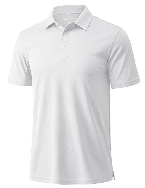 MAGCOMSEN Men's Polo Shirts Short Sleeve Athletic Pique Golf Shirt Dry Fit Performance Casual Work Polos for Men