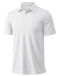 MAGCOMSEN Men's Polo Shirts Short Sleeve Athletic Pique Golf Shirt Dry Fit Performance Casual Work Polos for Men