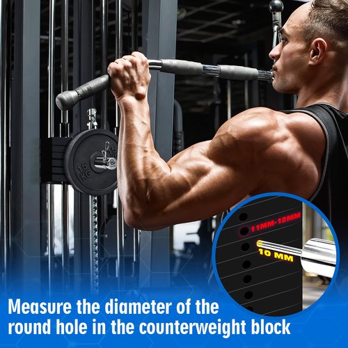 YSVORTOT Weight Stack Pin Extender for Cable Machine & Home Gym |10mm & 8mm Diameter | Heavy-Duty Steel Construction | Magnetic Safety Design | Adds Up to 100 lbs Extra Weight