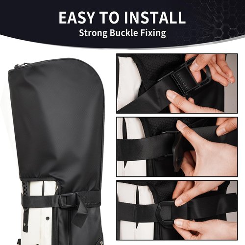 ChmpDrp Golf Bag Rain Cover Hood with Adjustable Buckles,Portable Easy Access Golf Bag Cover for Golf Stand/Cart Bags, Upgraded Honeycomb Waterproof Dust Proof Fabric