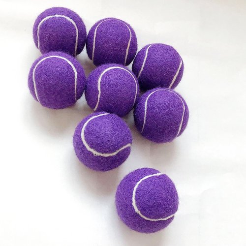 URBEST Tennis Ball, 10PCS Training Tennis Balls, Comes with a Net Bag for Easy Carrying, Beginner Training Tennis Balls, Pet Dog Exercise Ball(Purple)