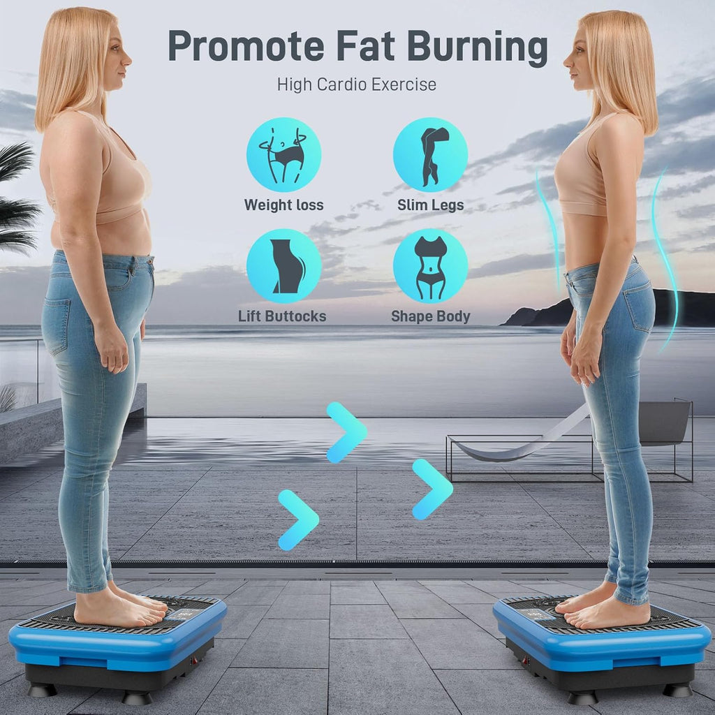 Skiennix Vibration Plate Exercise Machine - Whole Body Fitness Platform for Weight Loss & Lymphatic Support | 330 LBS Capacity with Remote Control